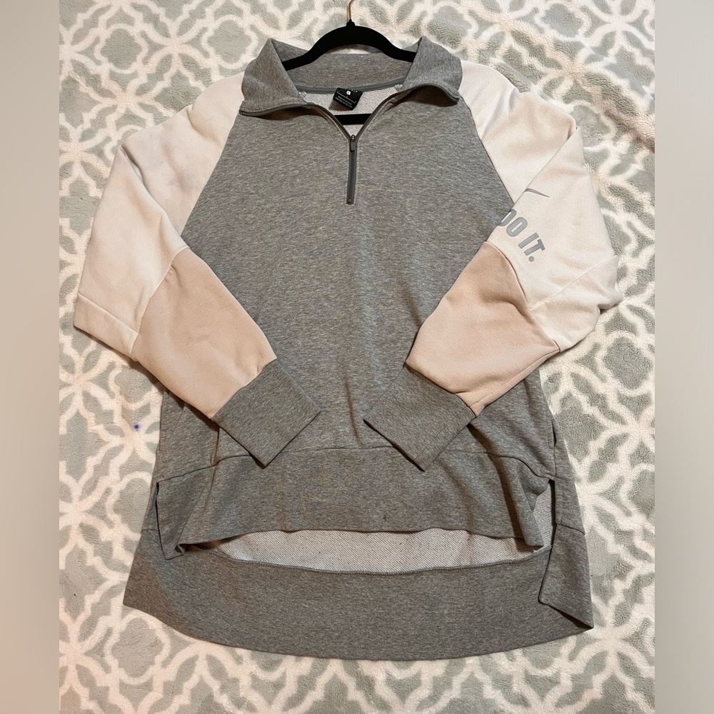 Gray and Cream Women's Sweater